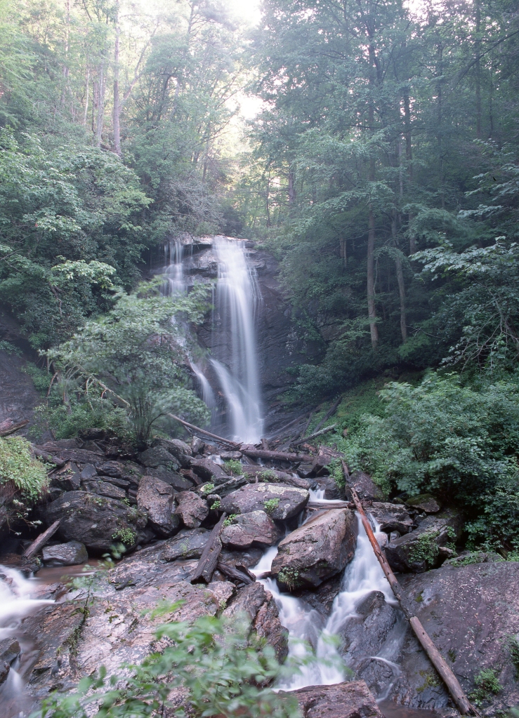 Anna Ruby Falls on Smith Creek, northern Georgia.